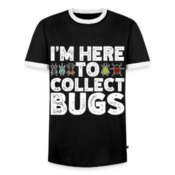 Insecte - T-shirt contrasté Homme - noir/blanc - Devant - AI Model Female 172 light (172cm) & AI Model Male 178 light (178cm)