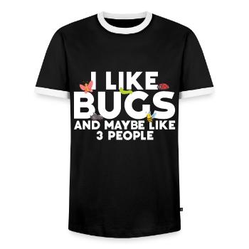 Insecte - T-shirt contrasté Homme - noir/blanc - Devant - AI Model Female 172 light (172cm) & AI Model Male 178 light (178cm)