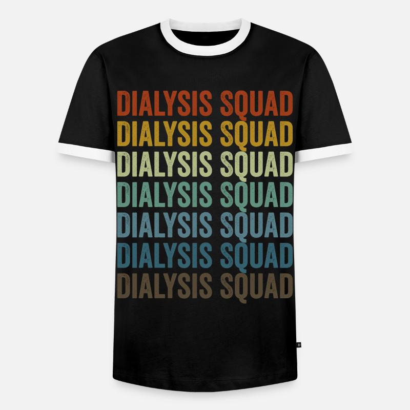 Dialyse-Kader Dialyse-Techniker - Männer Kontrast-T-Shirt - Schwarz/Weiß