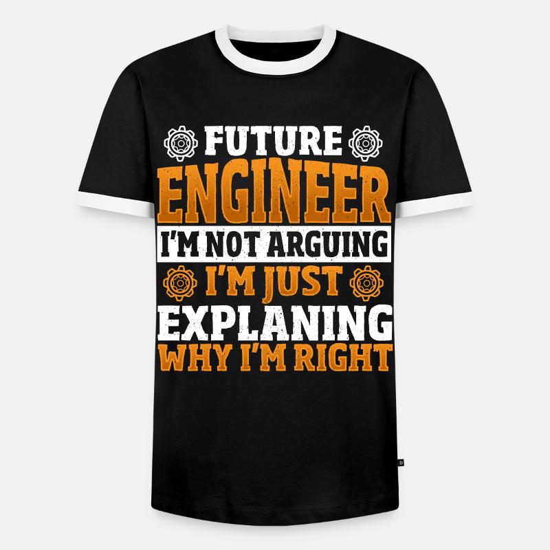 Future Engineer Mechanical Engineering Mechanical - Männer Kontrast-T-Shirt - Schwarz/Weiß