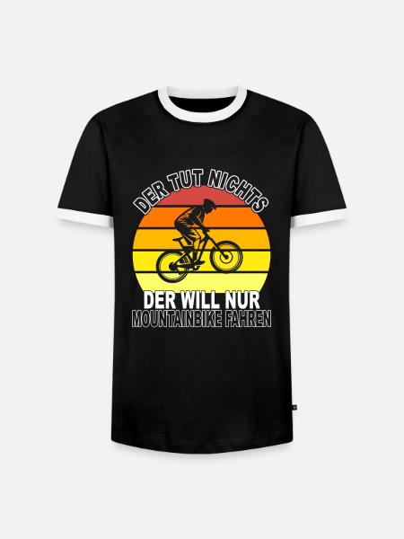Mountainbike Spruch - Männer Kontrast-T-Shirt - Schwarz/Weiß