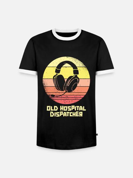 Notruf Leitstelle Einsatzzentrale - Männer Kontrast-T-Shirt - Schwarz/Weiß