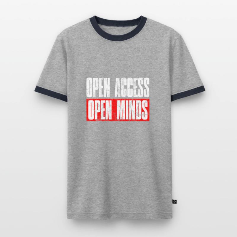 Open Access Open Mind for Hacker and Coder Männer Kontrast-T-Shirt