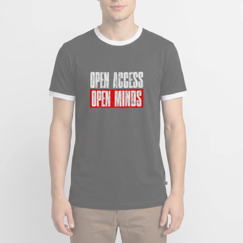 Open Access Open Mind for Hacker and Coder Männer Kontrast-T-Shirt