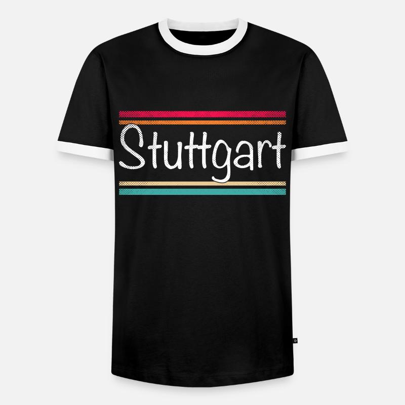 Stuttgart - Men's Ringer Shirt - black/white