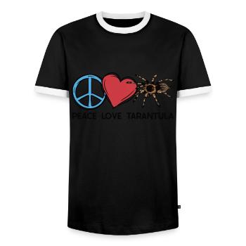 Tarentule - T-shirt contrasté Homme - noir/blanc - Devant - AI Model Female 172 light (172cm) & AI Model Male 178 light (178cm)