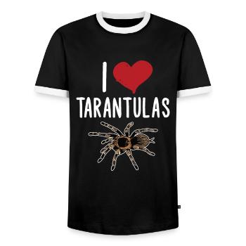 Tarentule - T-shirt contrasté Homme - noir/blanc - Devant - AI Model Female 172 light (172cm) & AI Model Male 178 light (178cm)