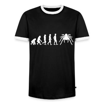 Tarentule - T-shirt contrasté Homme - noir/blanc - Devant - AI Model Female 172 light (172cm) & AI Model Male 178 light (178cm)