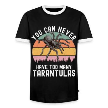 Tarentule - T-shirt contrasté Homme - noir/blanc - Devant - AI Model Female 172 light (172cm) & AI Model Male 178 light (178cm)