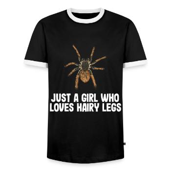Tarentule - T-shirt contrasté Homme - noir/blanc - Devant - AI Model Female 172 light (172cm) & AI Model Male 178 light (178cm)