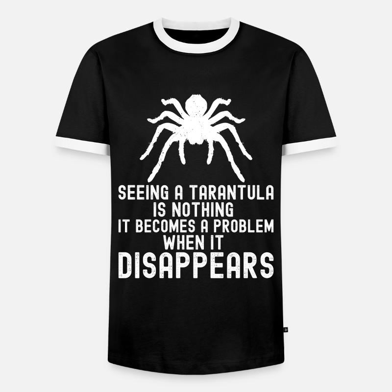 Tarantel - Männer Kontrast-T-Shirt - Schwarz/Weiß