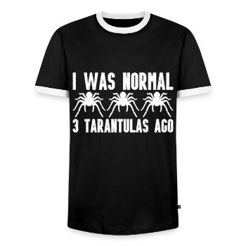 Tarentule - T-shirt contrasté Homme - noir/blanc - Devant - AI Model Female 172 light (172cm) & AI Model Male 178 light (178cm)