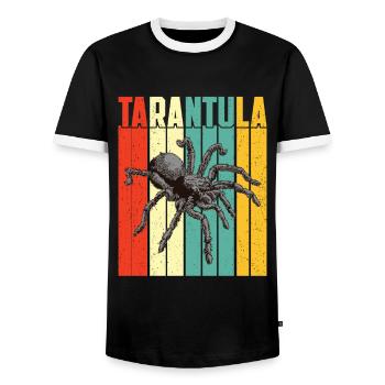 Tarentule - T-shirt contrasté Homme - noir/blanc - Devant - AI Model Female 172 light (172cm) & AI Model Male 178 light (178cm)