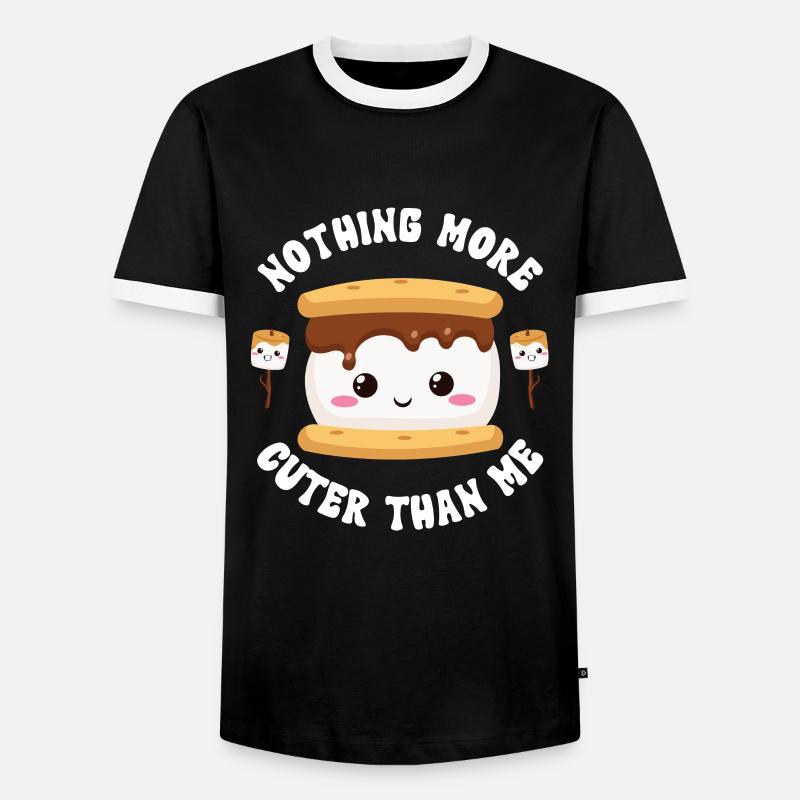 Marshmallow S'more - Männer Kontrast-T-Shirt - Schwarz/Weiß