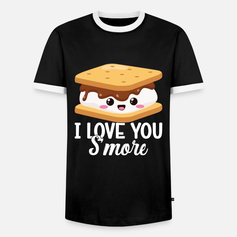 Marshmallow S'more - Men's Ringer Shirt - black/white