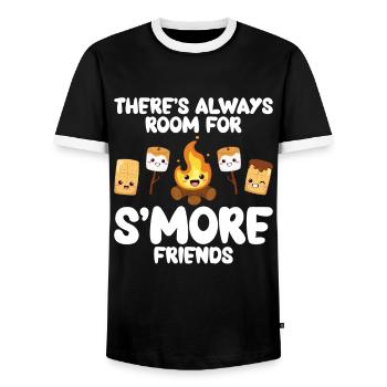 Guimauve S’more - T-shirt contrasté Homme - noir/blanc - Devant - AI Model Female 172 light (172cm) & AI Model Male 178 light (178cm)