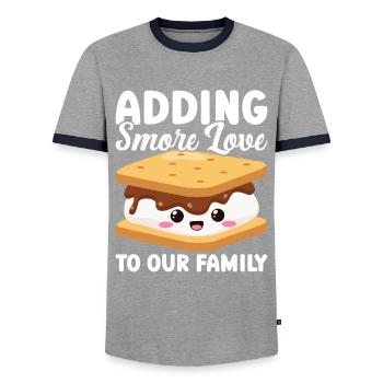 Guimauve S’more - T-shirt contrasté Homme - gris/marine  - Devant - AI Model Female 172 light (172cm) & AI Model Male 178 light (178cm)
