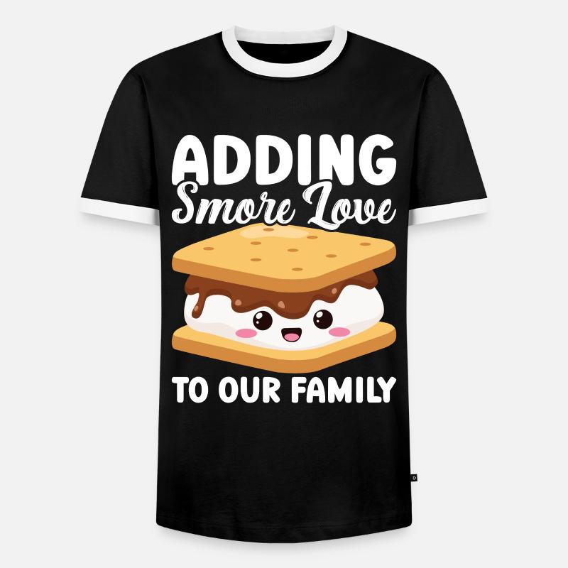 Marshmallow S'more - Men's Ringer Shirt - black/white