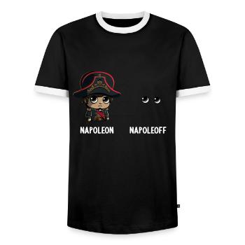 Napoléon Napoléon Joyeux Napoléon Bonaparte - T-shirt contrasté Homme - noir/blanc - Devant - AI Model Female 172 light (172cm) & AI Model Male 178 light (178cm)