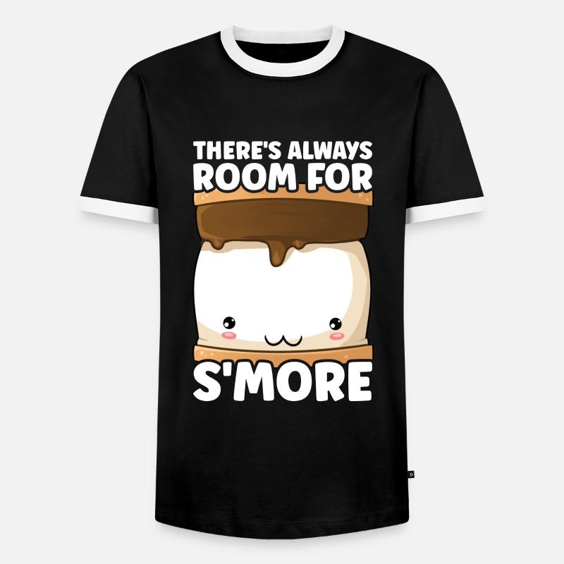 Marshmallow S'more - Men's Ringer Shirt - black/white