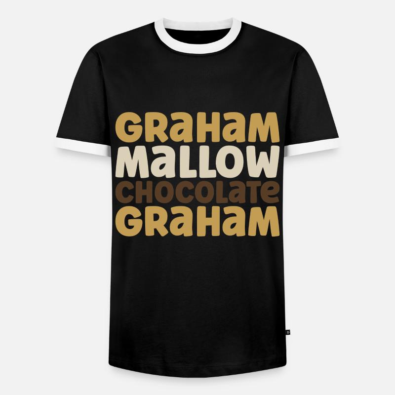 Marshmallow S'more - Men's Ringer Shirt - black/white
