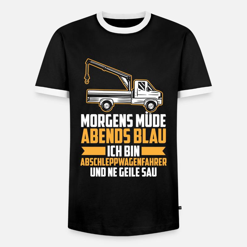 Abschleppdienst Abschlepper - Männer Kontrast-T-Shirt - Schwarz/Weiß