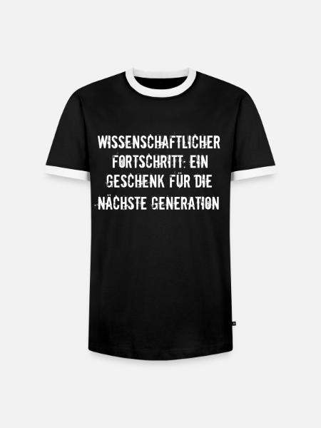Wissenschaft - Wissenschaftlicher Fortschritt: - Männer Kontrast-T-Shirt - Schwarz/Weiß