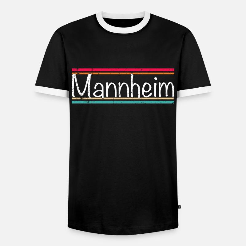 Mannheim - Men's Ringer Shirt - black/white
