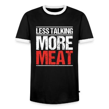 Carnivore Diät Carnivore Ernährung Carnivore Diet - T-shirt contrasté Homme - noir/blanc - Devant - AI Model Female 172 light (172cm) & AI Model Male 178 light (178cm)