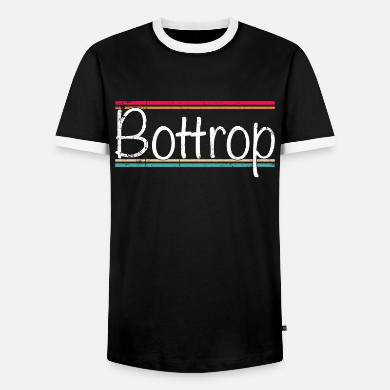 Bottrop - Männer Kontrast-T-Shirt - Schwarz/Weiß