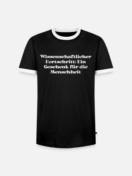 Wissenschaft - Wissenschaftlicher Fortschritt: - Männer Kontrast-T-Shirt - Schwarz/Weiß