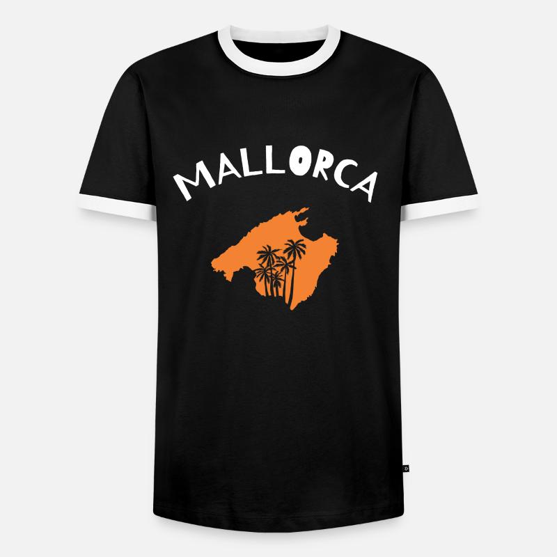 Majorca - Men's Ringer Shirt - black/white