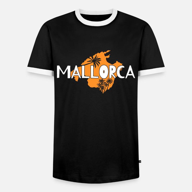 Majorca - Men's Ringer Shirt - black/white