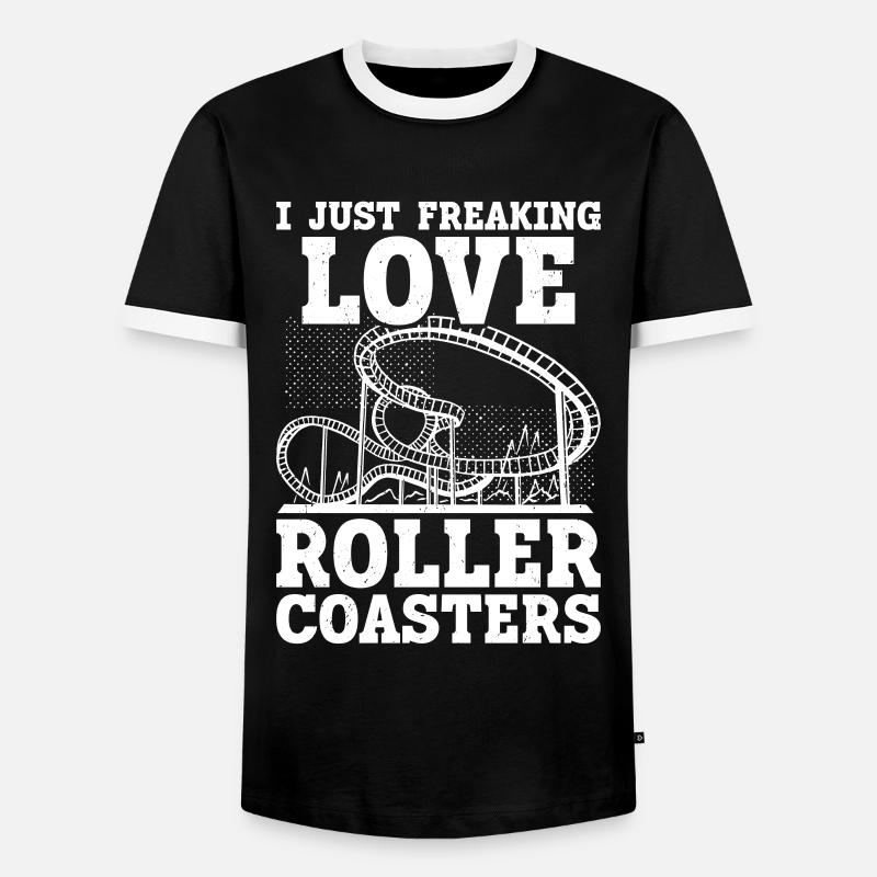 Roller coaster - Men's Ringer Shirt - black/white