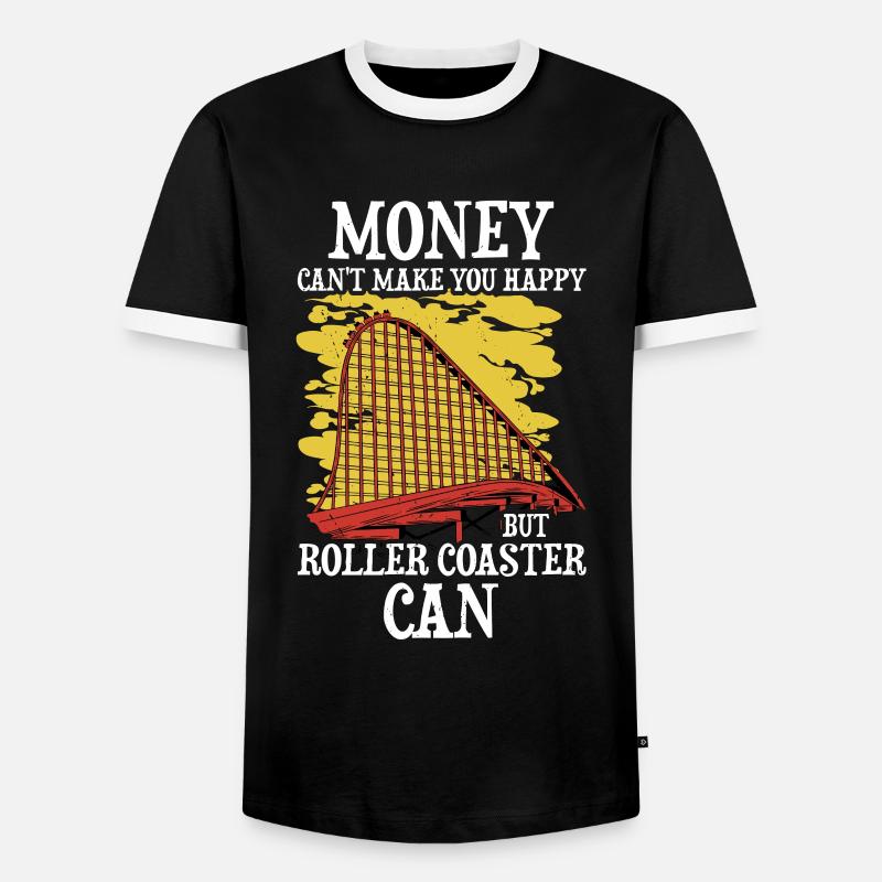 Roller coaster - Men's Ringer Shirt - black/white