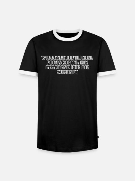 Wissenschaft - Wissenschaftlicher Fortschritt: - Männer Kontrast-T-Shirt - Schwarz/Weiß