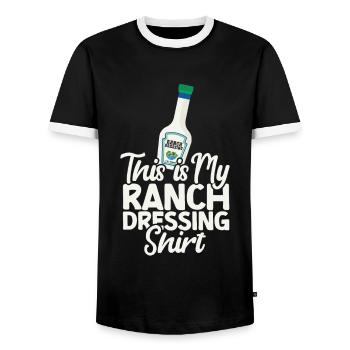 Ranch -Dressing -Ranch -Salatdressing - Männer Kontrast-T-Shirt - Schwarz/Weiß - Vorne - AI Model Female 172 light (172cm) & AI Model Male 178 light (178cm)