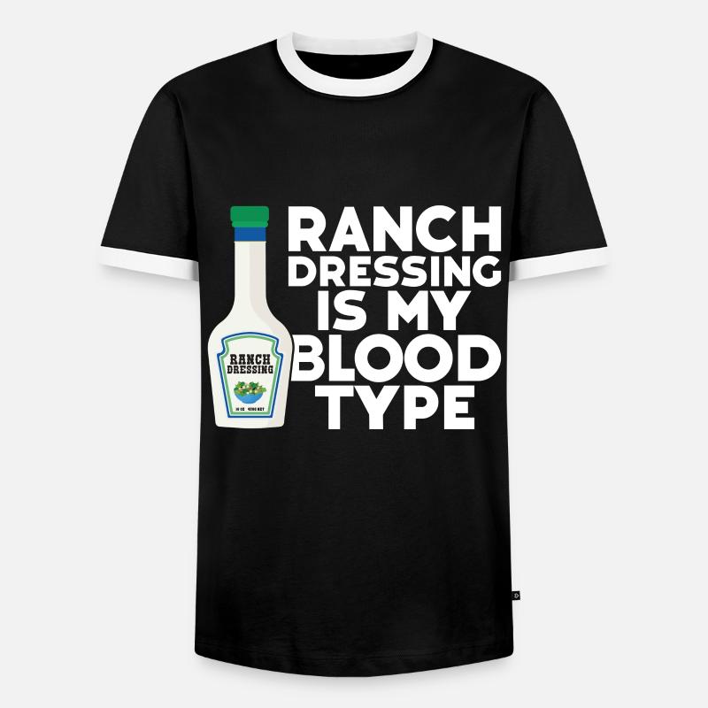 Ranch -Dressing -Ranch -Salatdressing - Männer Kontrast-T-Shirt - Schwarz/Weiß