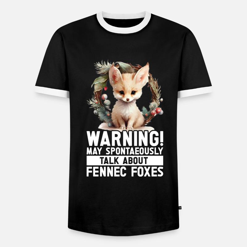 Fennec Fox - Men's Ringer Shirt - black/white