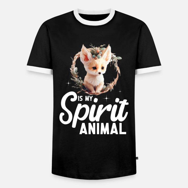 Fennec Fox - Men's Ringer Shirt - black/white