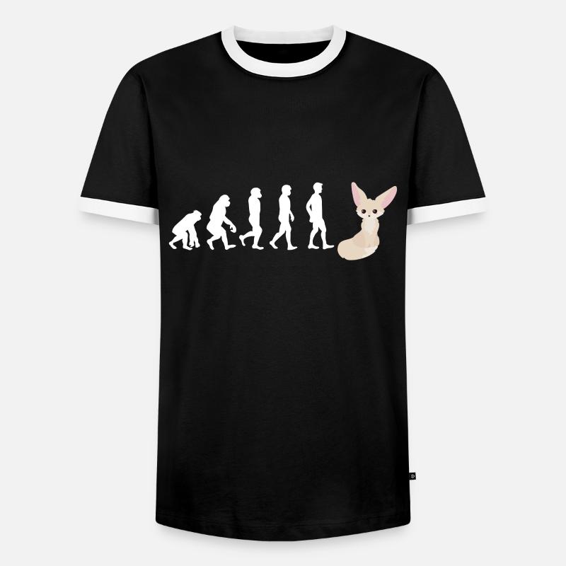 Fennec Fox - Männer Kontrast-T-Shirt - Schwarz/Weiß