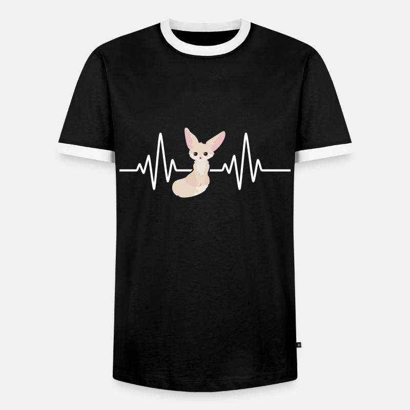 Fennec Fox - Men's Ringer Shirt - black/white