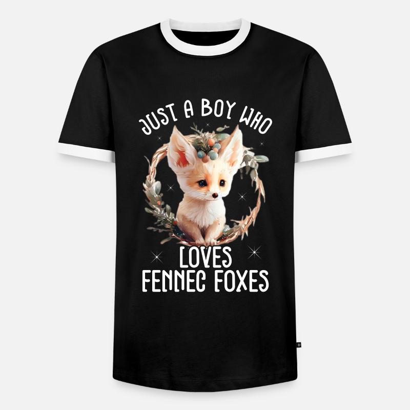 Fennec Fox - Men's Ringer Shirt - black/white