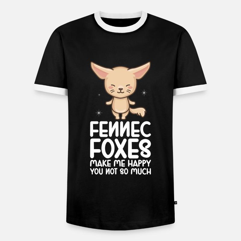 Fennec Fox - Men's Ringer Shirt - black/white