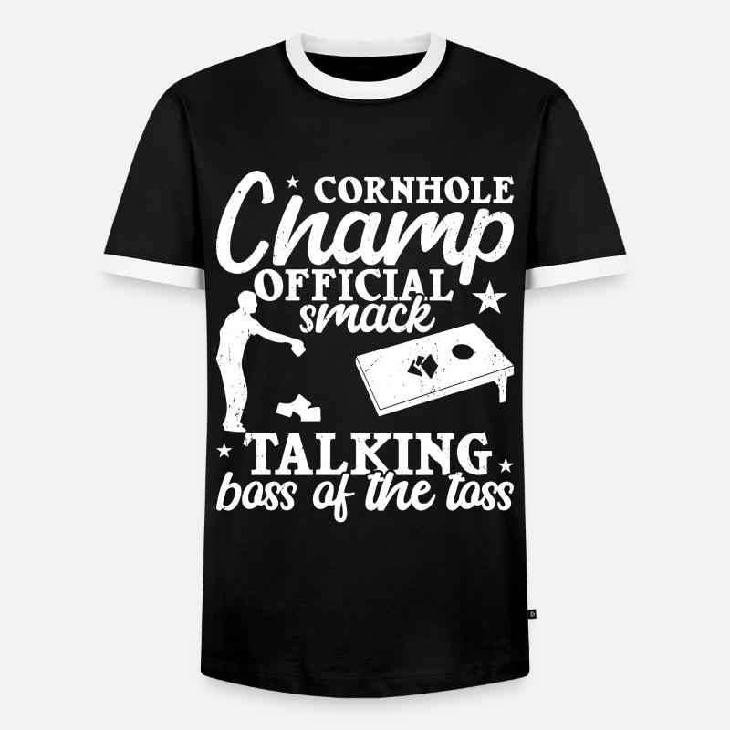 Cornhole - Men's Ringer Shirt - black/white
