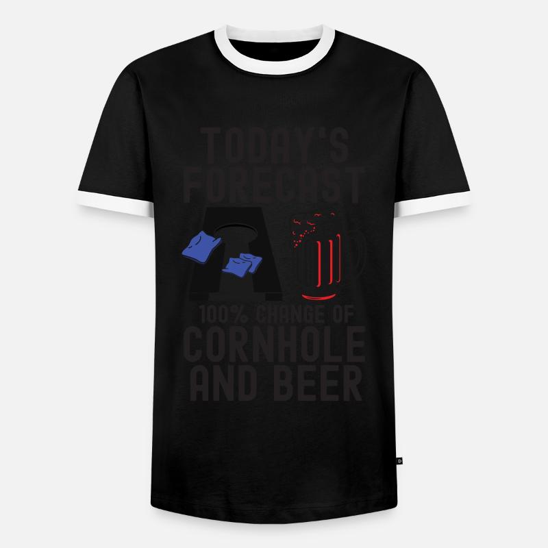 Cornhole - Men's Ringer Shirt - black/white
