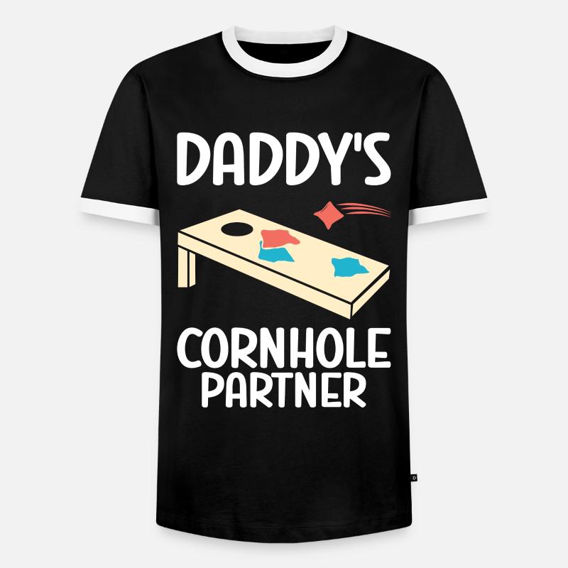 Cornhole - Men's Ringer Shirt - black/white
