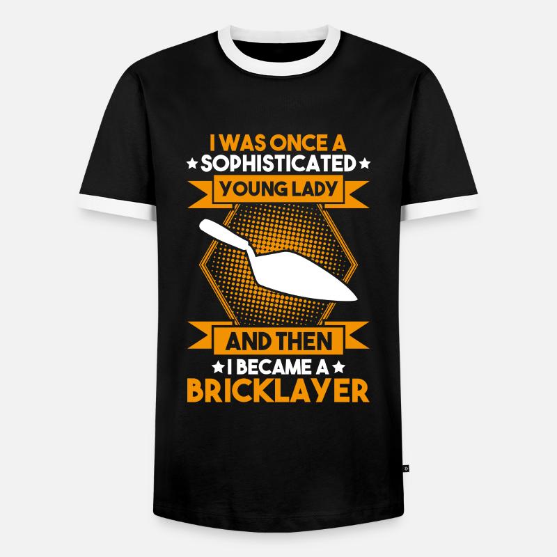 Master Masonry Masonry Bricklayer Mason - Men's Ringer Shirt - black/white