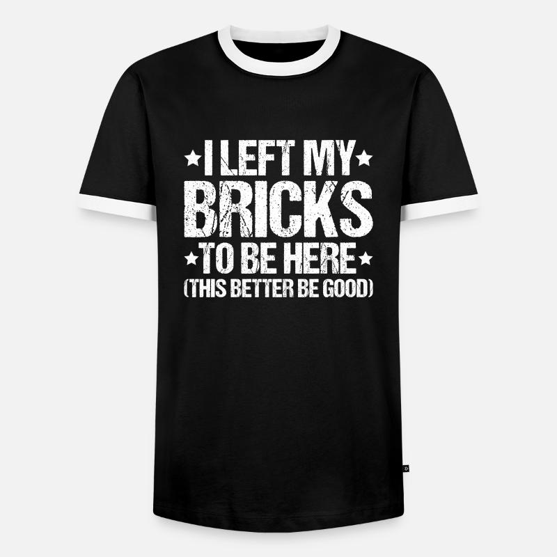 Master Masonry Masonry Bricklayer Mason - Men's Ringer Shirt - black/white