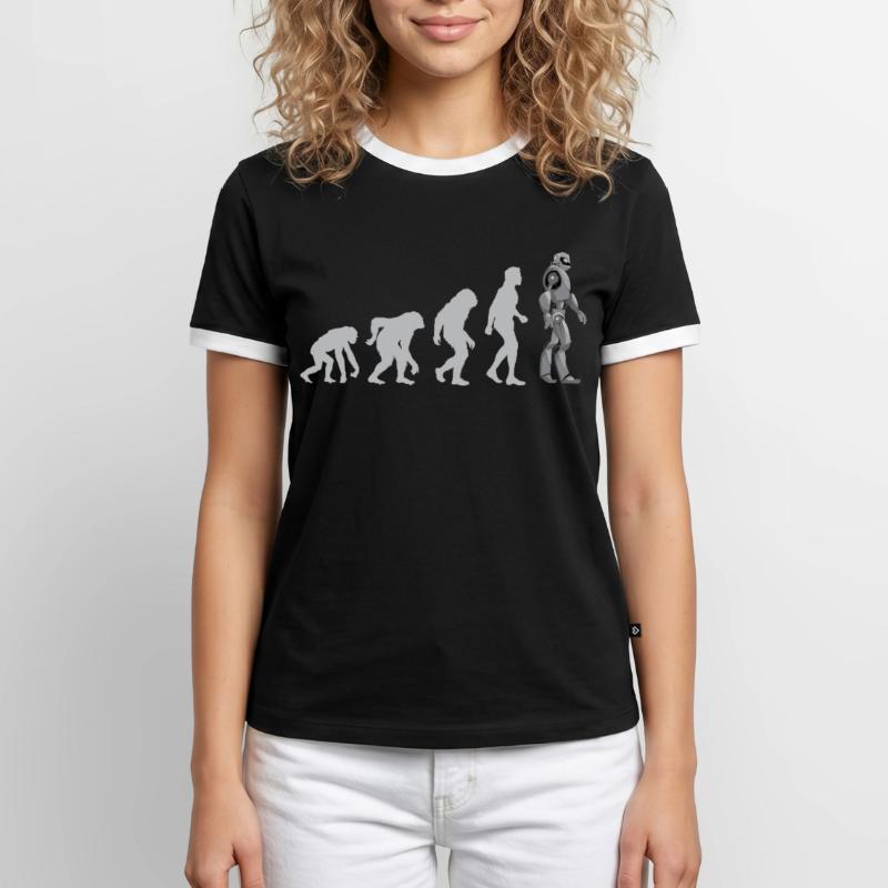 Funny Machine Learning EvolutionFor Machine Learni Men's Ringer Shirt
